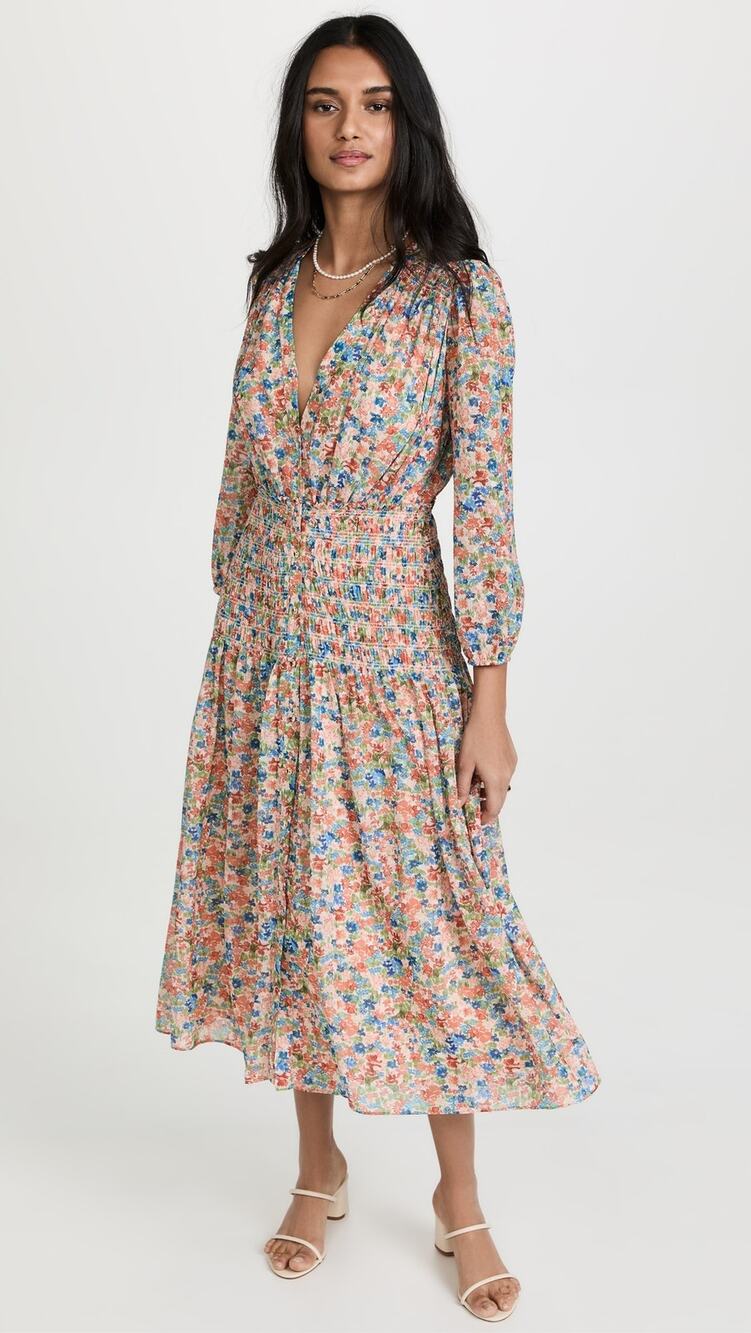 NWOT Shoshanna Aurora Floral Long Sleeve Dress Size 4